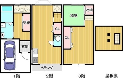 枚方市交北1丁目20-48貸家の間取り