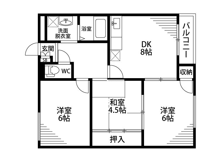 ハイクレスト宮之阪の間取り