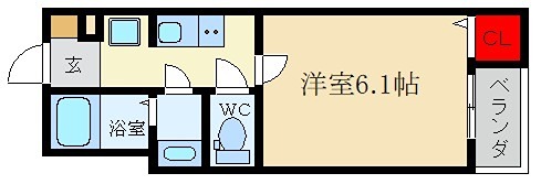 モダンアパートメント枚方上之町の間取り