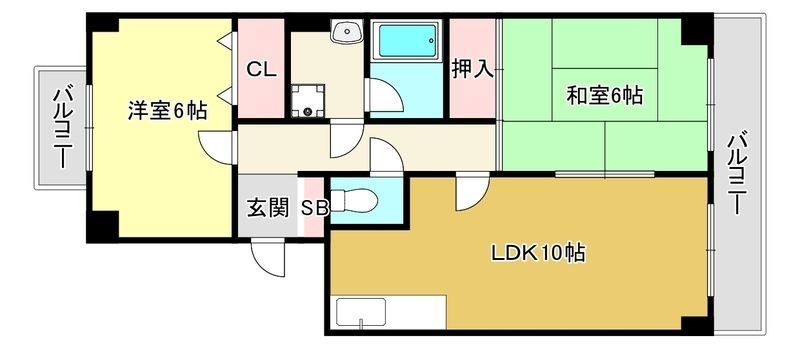 ジュネス朝日丘の間取り