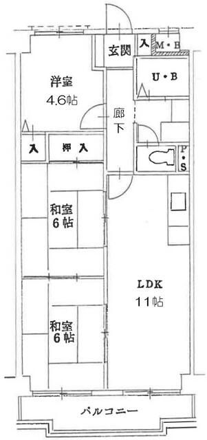 西尾ハイツの間取り