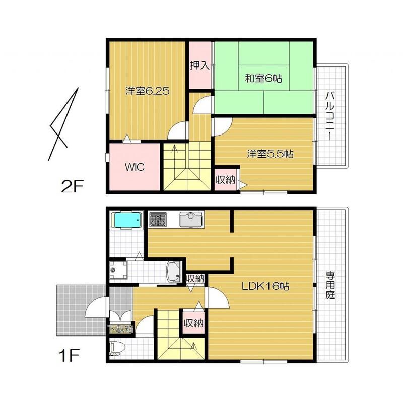 サンコートONOテラスハウスの間取り