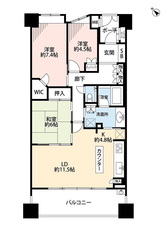 グランオーパス C棟の間取り