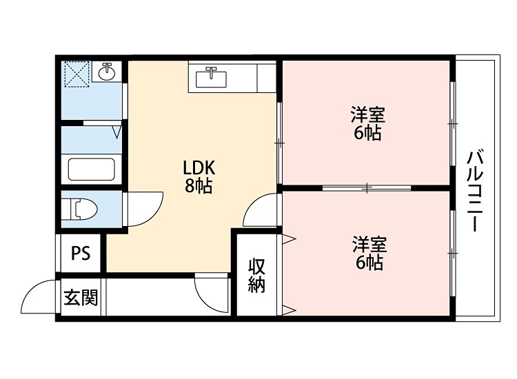 レオハイム高塚の間取り