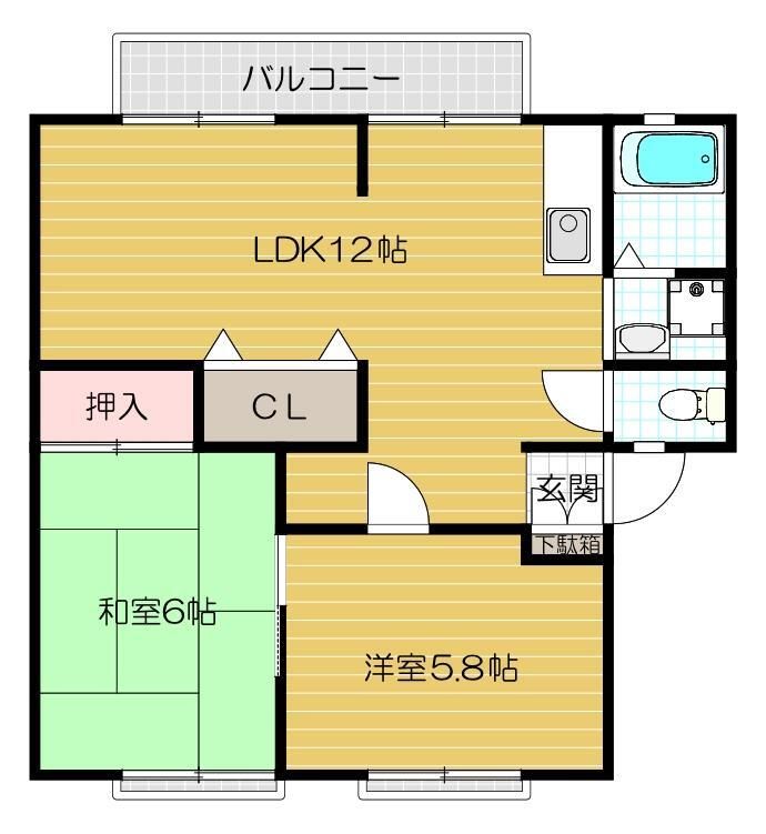ハイツカトレア Aの間取り
