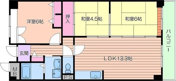 パルハセトン香里園の間取り