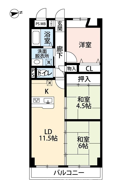 枚方パークハイツの間取り