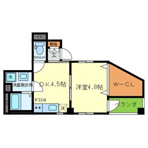 三栗三熊ハイツの間取り