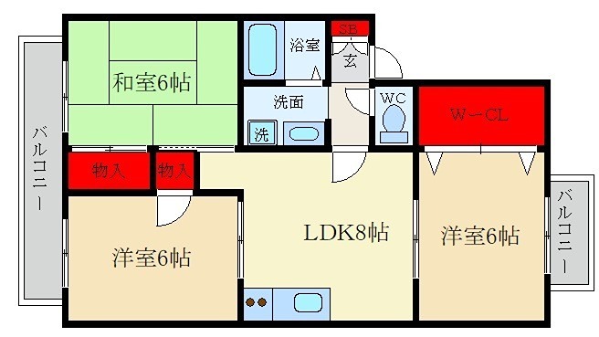 エスポワールドミールの間取り