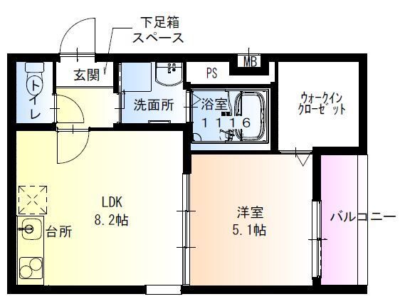 フジパレス枚方牧野II番館の間取り