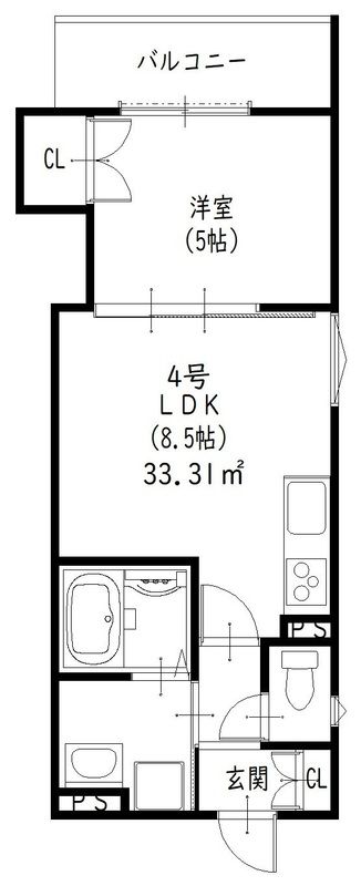 クリエオーレ春日元町の間取り
