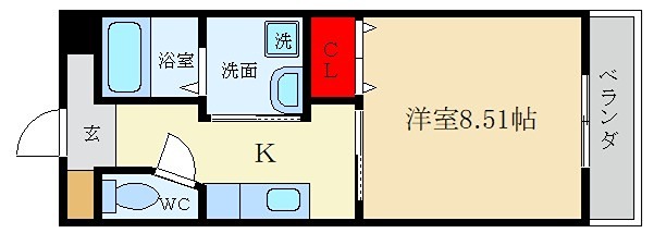 シャンテー枚方磯島の間取り