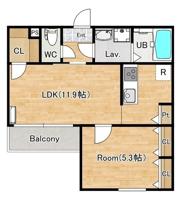 シエーナ楠葉ジェミオスの間取り