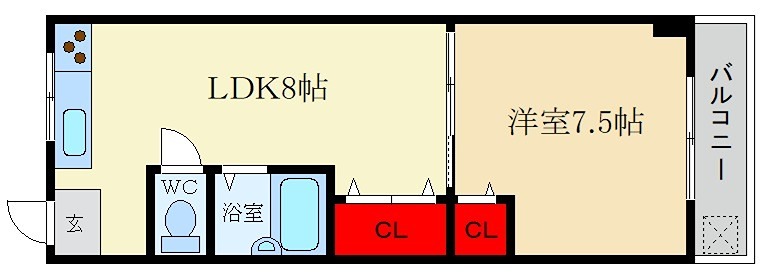 シャンテー御殿山の間取り