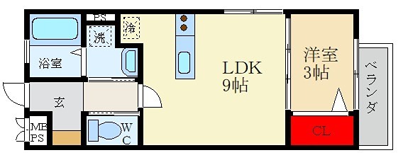 chou chou makinosakaの間取り
