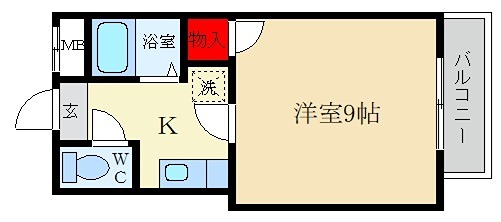 プランドール牧野駅前の間取り