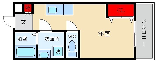 chou chou Nakamiya EASTの間取り