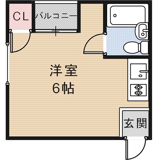 コーポ北中振の間取り