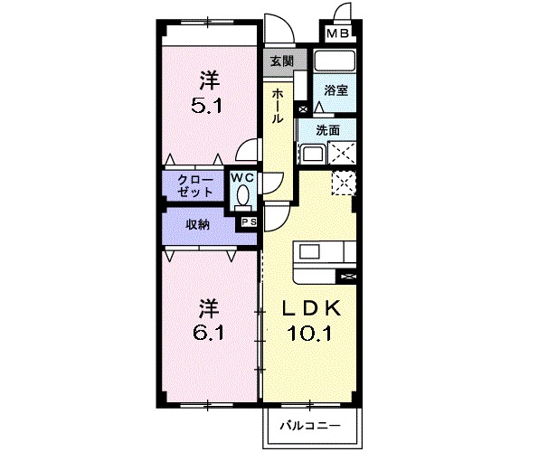 アネックス北中振の間取り
