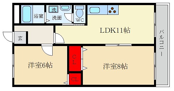 レオハイム東山の間取り