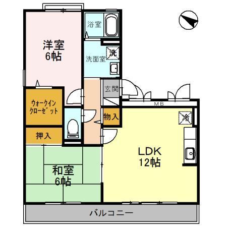 ドミール岡山手の間取り