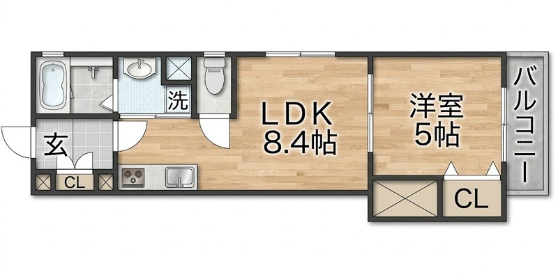 クリエオーレ牧野本町の間取り