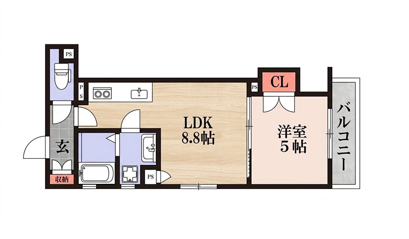 クリエオーレ牧野本町の間取り