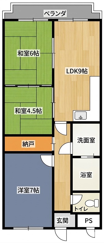 エステル津田の間取り