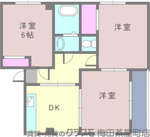 垂水町の完工年月(1974年1月)築の賃貸マンションの間取り