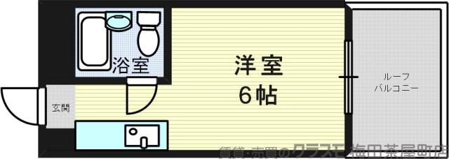江坂町の完工年月(1984年4月)築の賃貸マンションの間取り