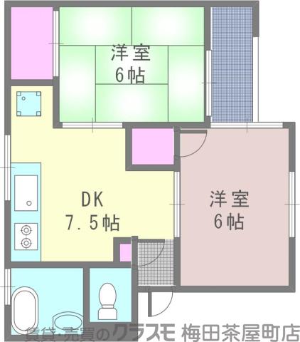 広芝町の完工年月(1978年4月)築の賃貸マンションの間取り
