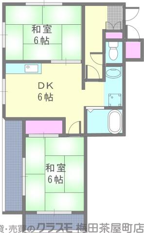 垂水町の完工年月(1987年10月)築の賃貸マンションの間取り