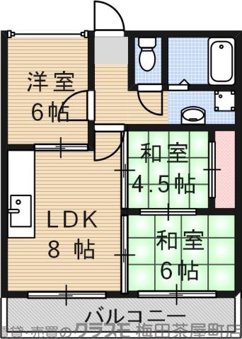 江の木町の完工年月(1978年3月)築の賃貸マンションの間取り
