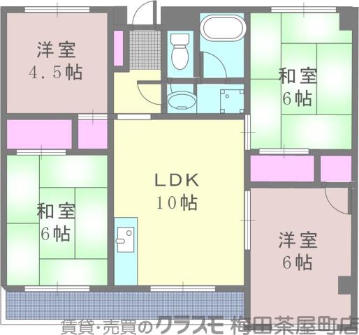 垂水町の完工年月(1981年1月)築の賃貸マンションの間取り