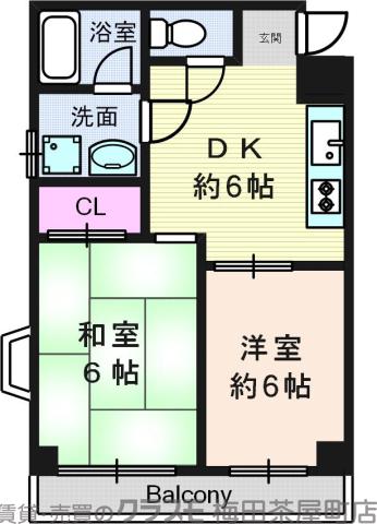 清泉ビル江坂の間取り