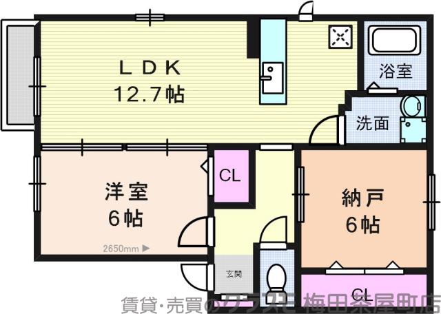 江坂ガーデンヒラノステージB棟の間取り