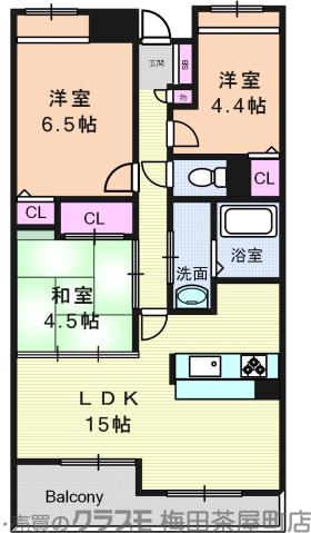 サニーコート江坂の間取り