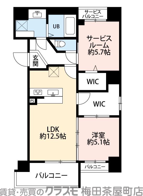 朝日町の完工年月(2019年5月)築の賃貸マンションの間取り