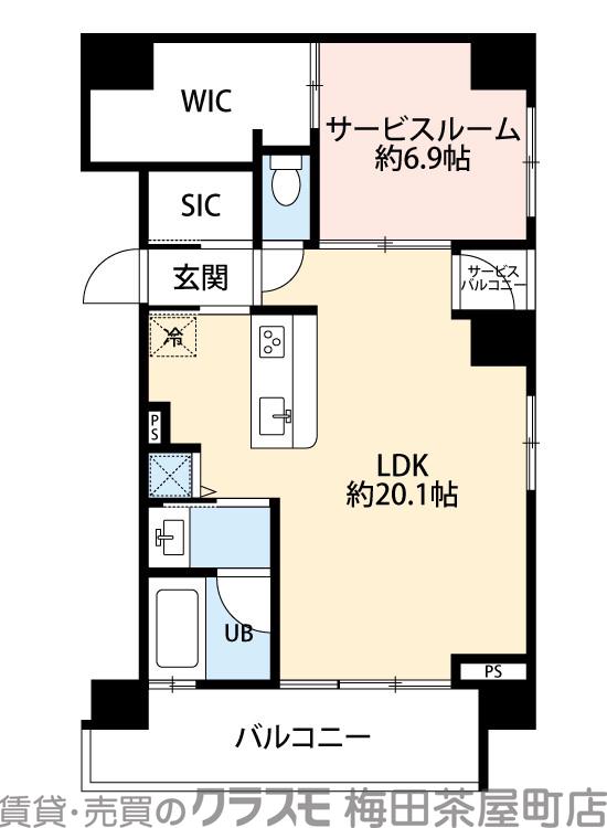朝日町の完工年月(2019年5月)築の賃貸マンションの間取り