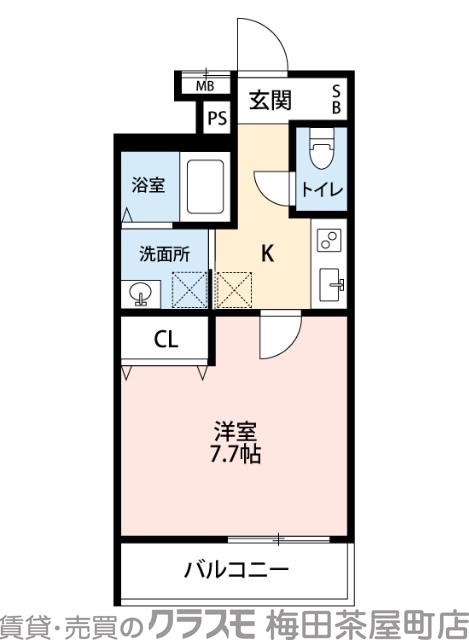 江坂町の完工年月(2021年6月)築の賃貸アパートの間取り