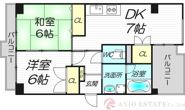 第2シャトー中尾の間取り