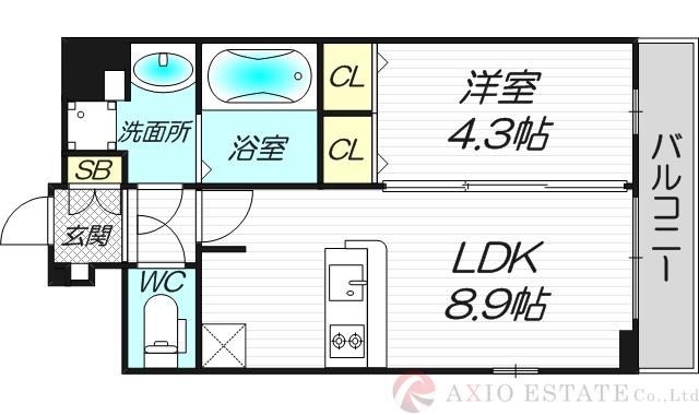 プレサンス新大阪ヴィガの間取り