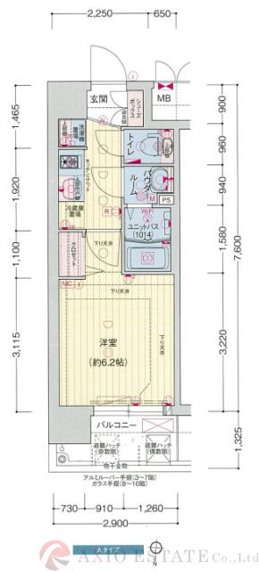 プレサンスOSAKA三国ネオスの間取り