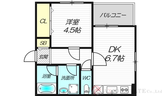 KTIレジデンス西中島Ⅲの間取り