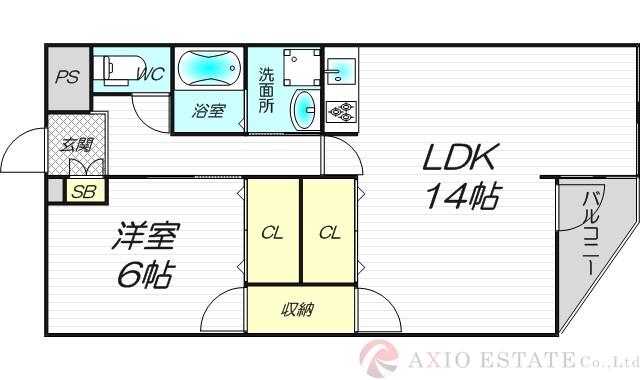 エルブ新大阪の間取り