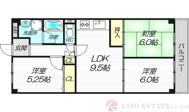 新大阪スカイハイツの間取り
