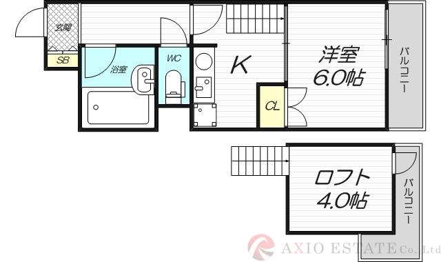 おおきに北大阪リバーフロントAPの間取り