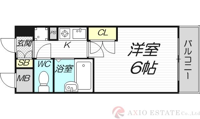 エスリード新大阪第8の間取り