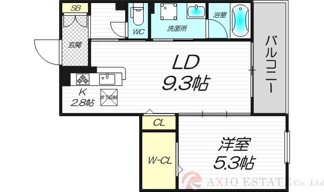シャーメゾン shin-osaka westの間取り