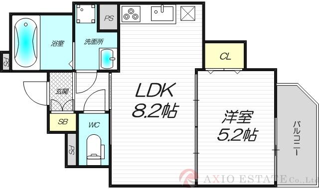 クリエオーレ淡路Ⅰの間取り